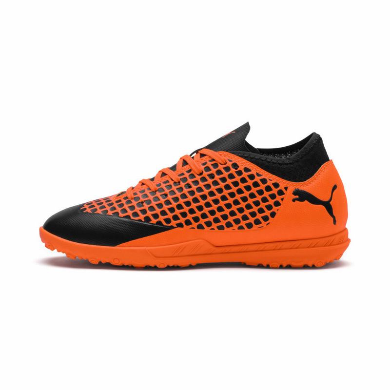 Chaussure de Foot Puma Future 2.4 Tt Garcon Noir/Orange Soldes 629HXFGO